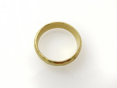 Classic Hammered 6 mm Gold 14K wedding band