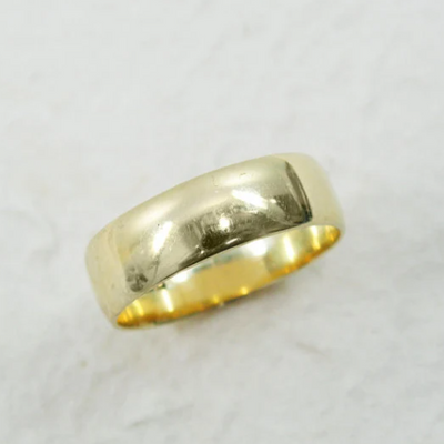 Classic 14k yellow gold 6 mm wedding ring (1446)