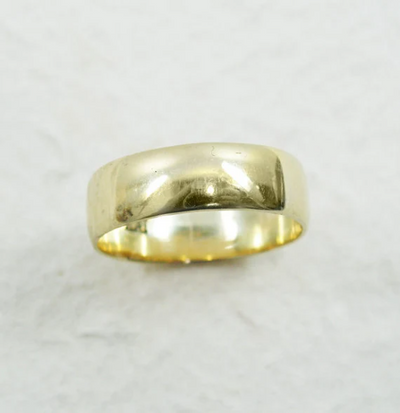 Classic 14k yellow gold 6 mm wedding ring (1446)