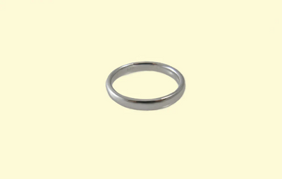 14K white Gold Comfort fit Band 3.3 mm