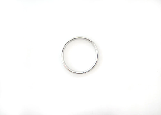 14K white Gold Comfort fit Band 3.3 mm