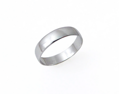 Classic white gold 5mm wedding ring (663)