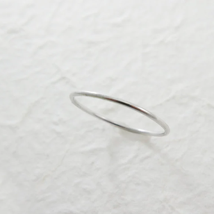 14k white gold super thin 1mm band