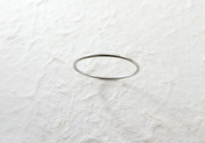 14k white gold super thin 1mm band