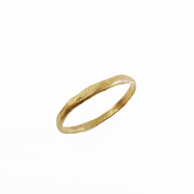 Natural design 14K yellow gold wedding ring