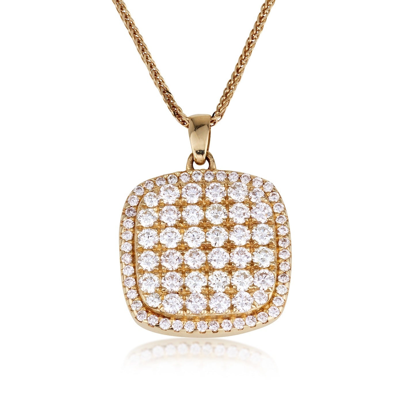 Large square Diamond necklace – Osher