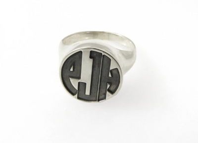 Men monogram ring