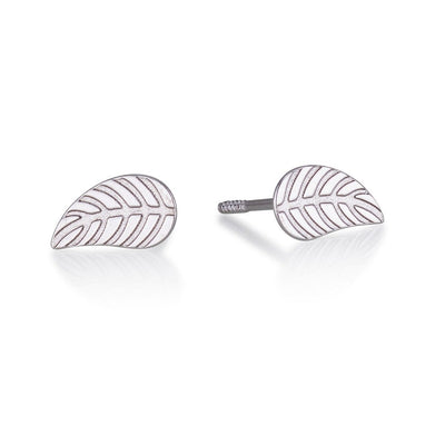 small yellow gold LEAF-SHAPED STUD EARRINGS