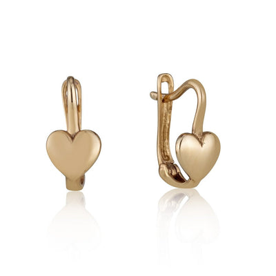 white gold heart dangle earrings