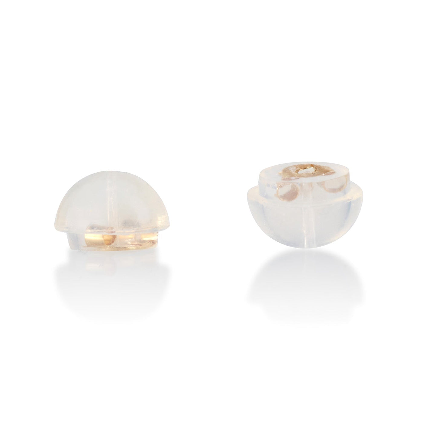 3mm yellow gold stud earrings with zircon