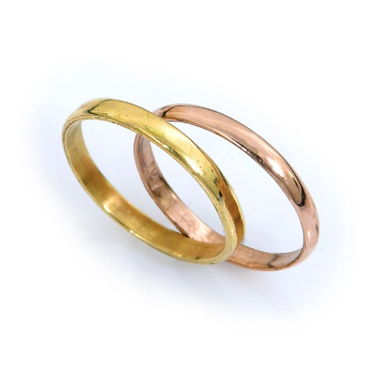 Thin 14k gold 2mm wedding ring