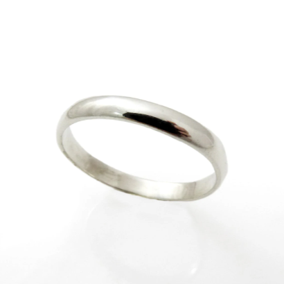 14k white gold 3 mm wide band