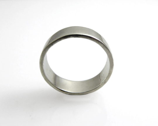 14K White gold 6 mm  wedding ring