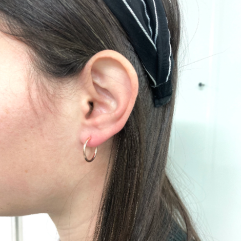 17mm Rose gold plated hoops Earrings