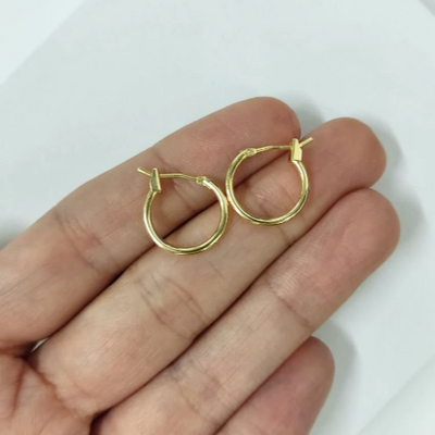 15mm Yellow gold plated hoops Earrings