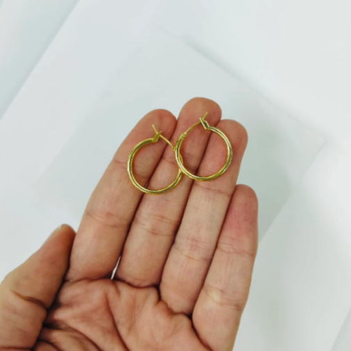 20mm Rose gold plated hoops Earrings