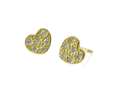 Gold heart earrings