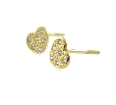 Gold heart earrings