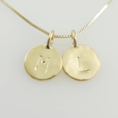 2 Letter charm gold necklace