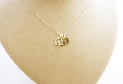 Triple initial gold charms