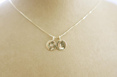 2 Letter charm gold necklace
