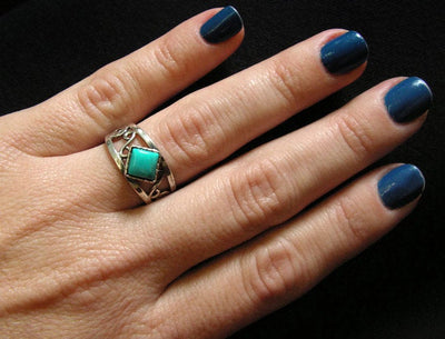 Filigree turquoise ring