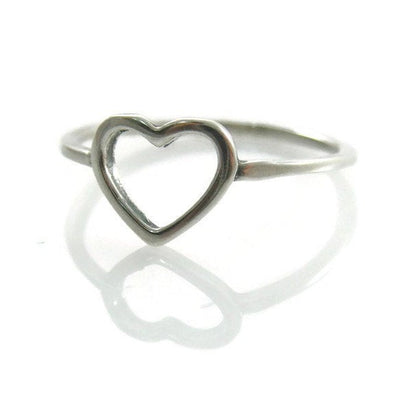 Heart silver ring