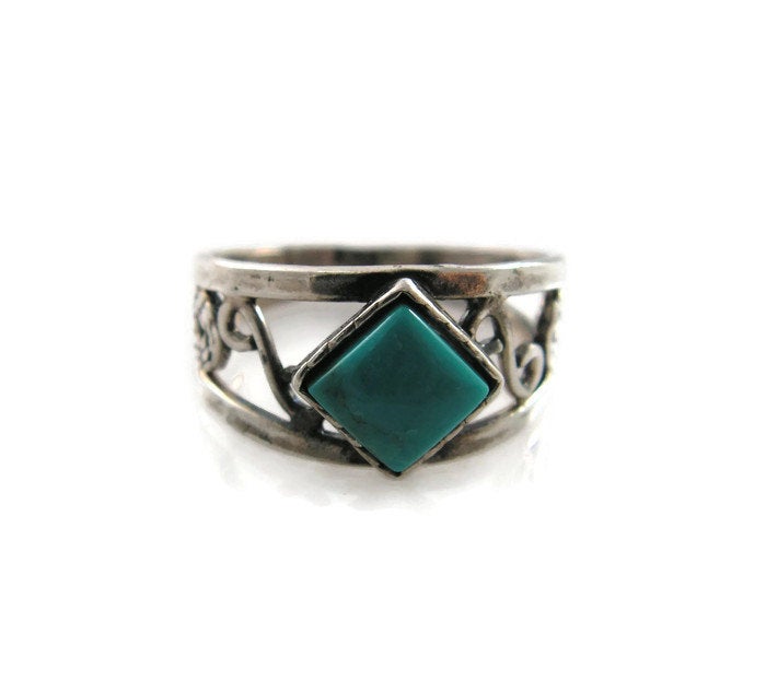 Filigree turquoise ring