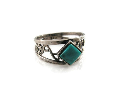 Filigree turquoise ring