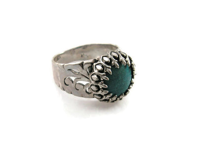 Native american Turquoise floral ring