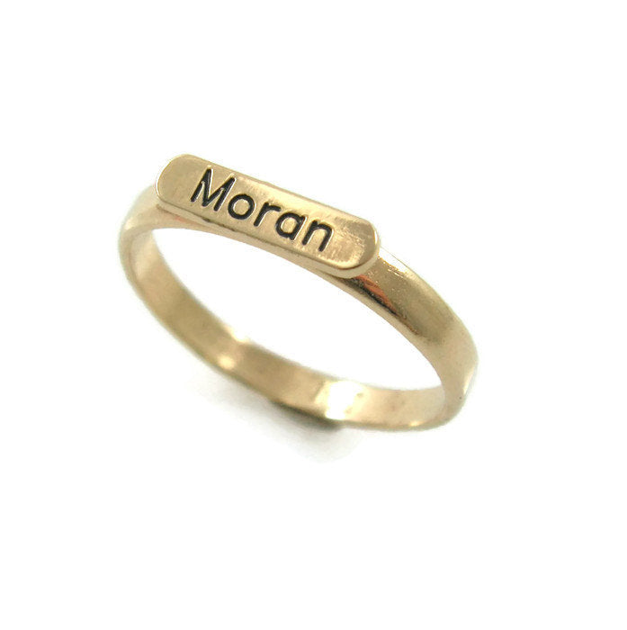 Personalized name ring