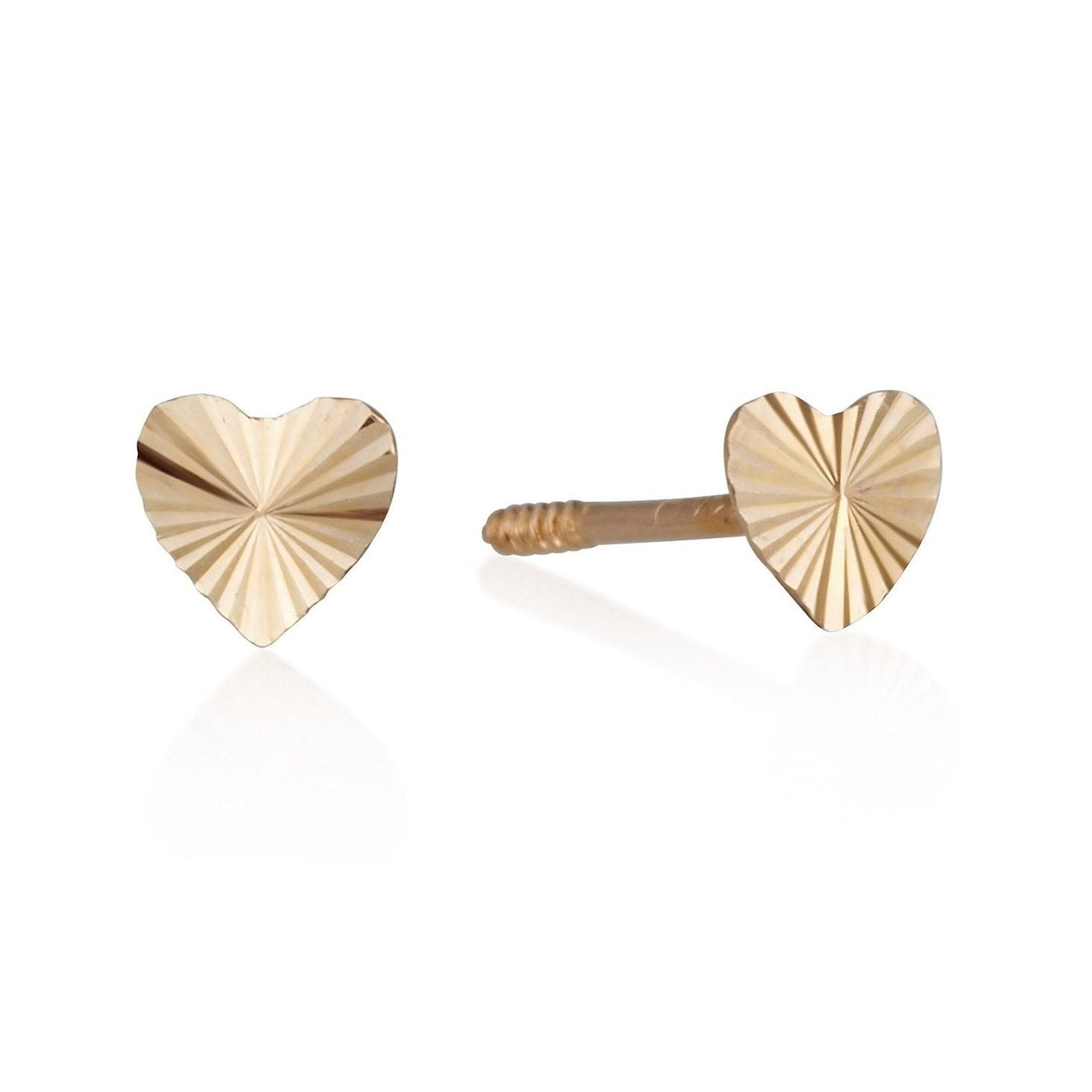 TINY GOLD HEART STUDS