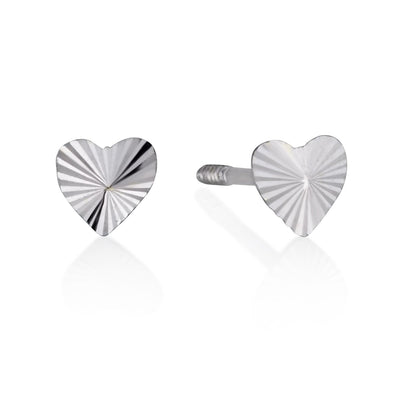 Tiny gold heart studs